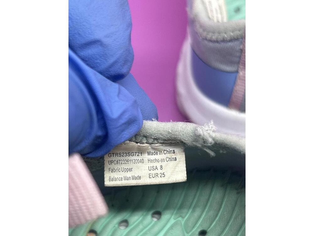 Rugged Shark EVA Water Shoes - Kids/Youth Size 8T - Pastel Pink/Blue - Picture 4 of 8